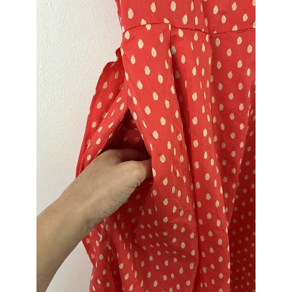 NWT Gap Pink 100% Cotton Fit & Flare Polka For Print Dress Women’s Size 0 - Picture 5 of 7